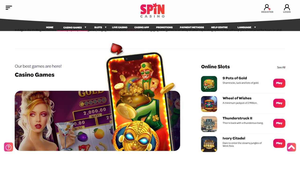 Spin casino online games